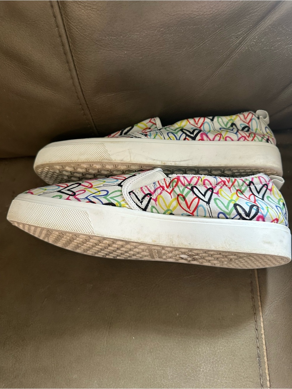 Skechers x JGoldcrown Street Poppy Drippin Love Slipons Graffiti Heart Size 10 - Picture 6 of 9